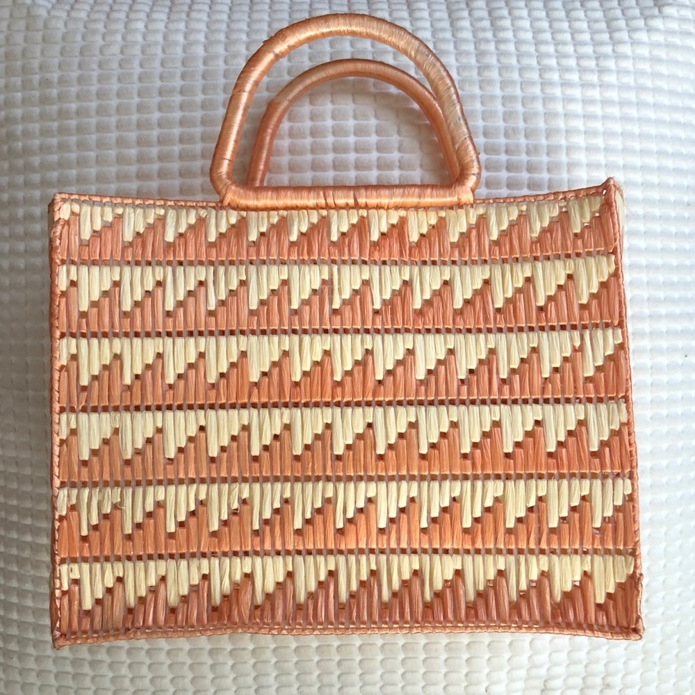 Wrapped/woven plastic handmade purse. A beauty!